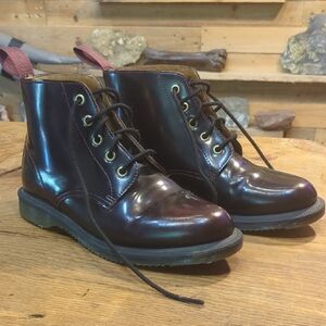 Dr. Martens EMMELINE Dark Maroon Combat Boots